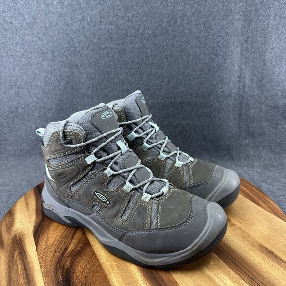 KEEN Womens Size 10 40.5 Leather Textile Circadia Mid WP Hiking Boots 1026763 - Picture 2 of 11